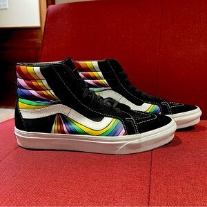 Vans Unisex Sk8-Hi Reissue Black/True White/Multi Womens/Mens High Tops